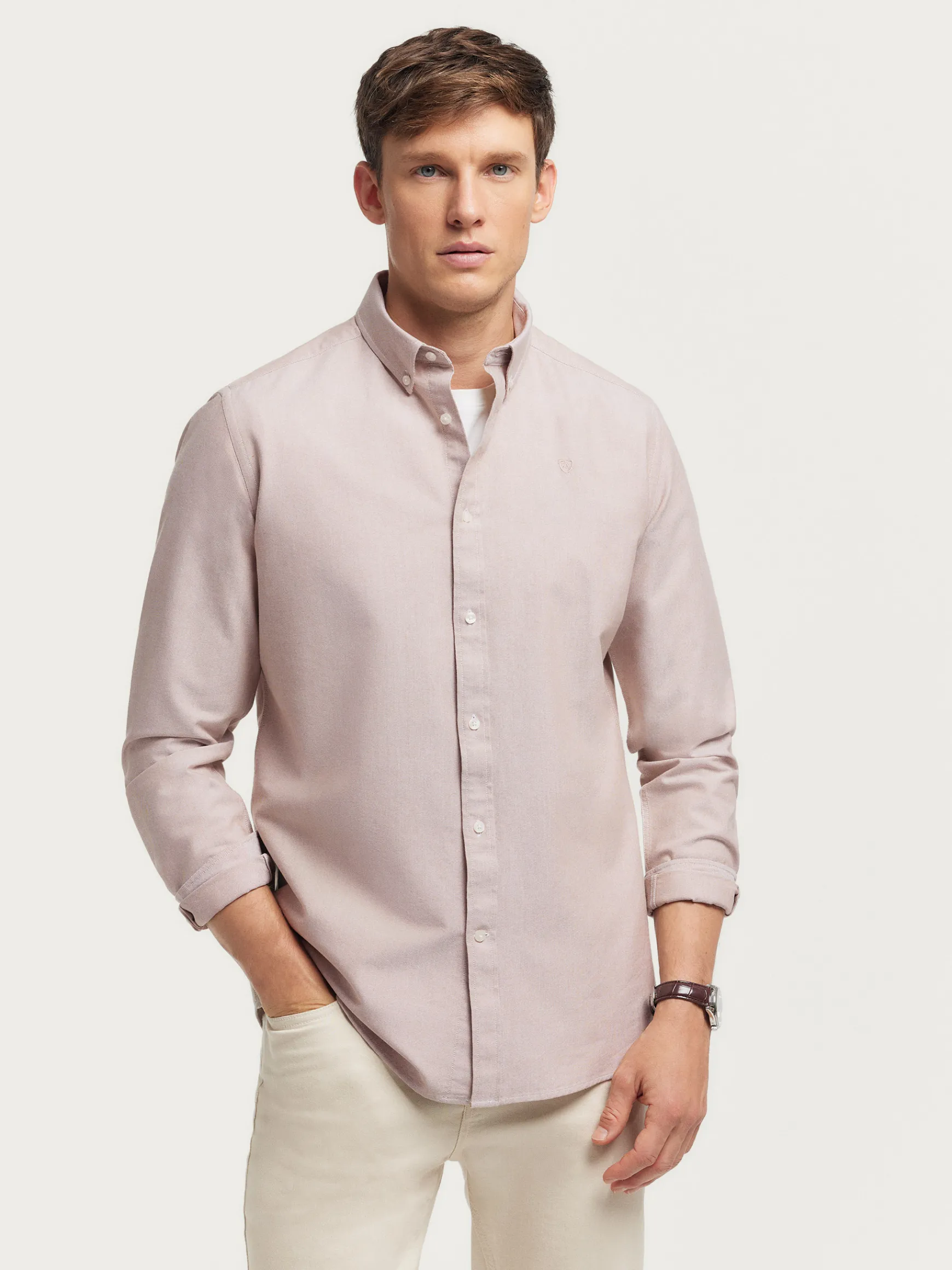 CAMISA OXFORD SOLID-Alvaro Moreno Sale