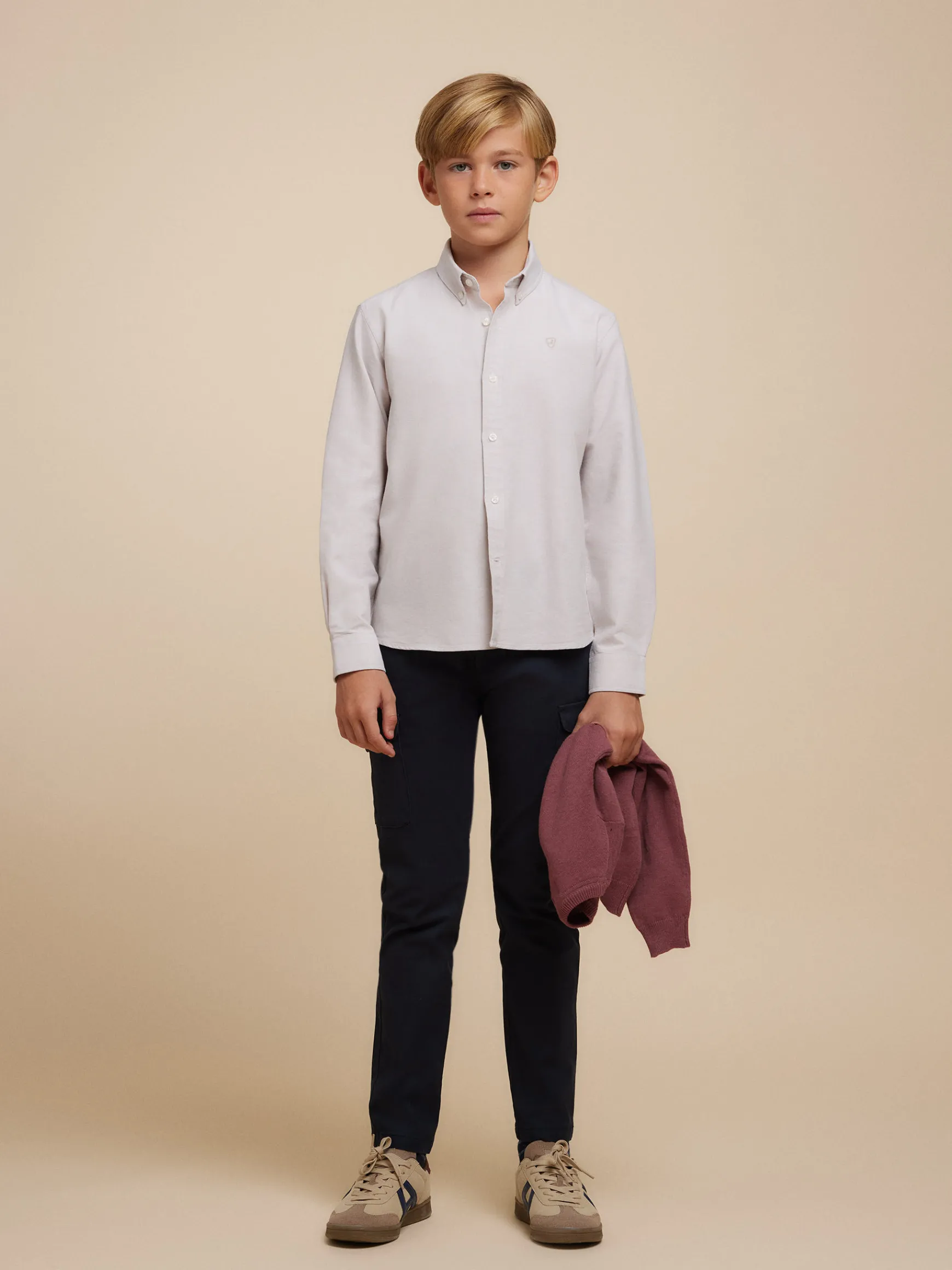 CAMISA OXFORD SOLID KIDS-Alvaro Moreno Clearance