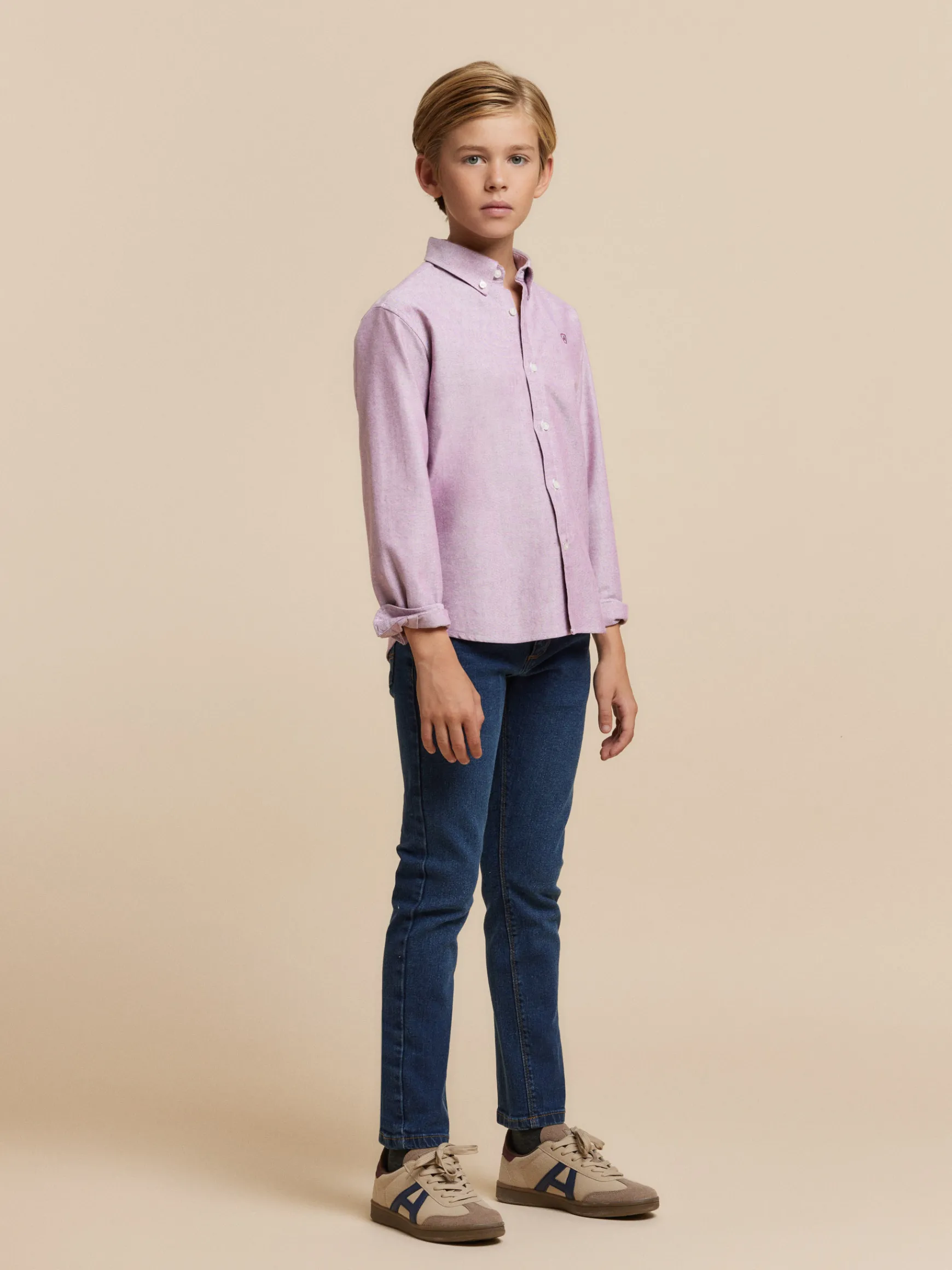 CAMISA OXFORD SOLID KIDS-Alvaro Moreno Clearance