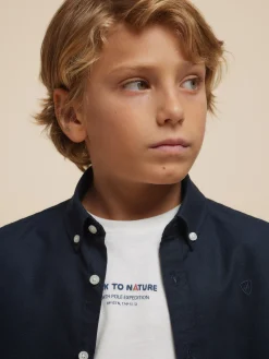 CAMISA OXFORD SOLID KIDS-Alvaro Moreno Sale