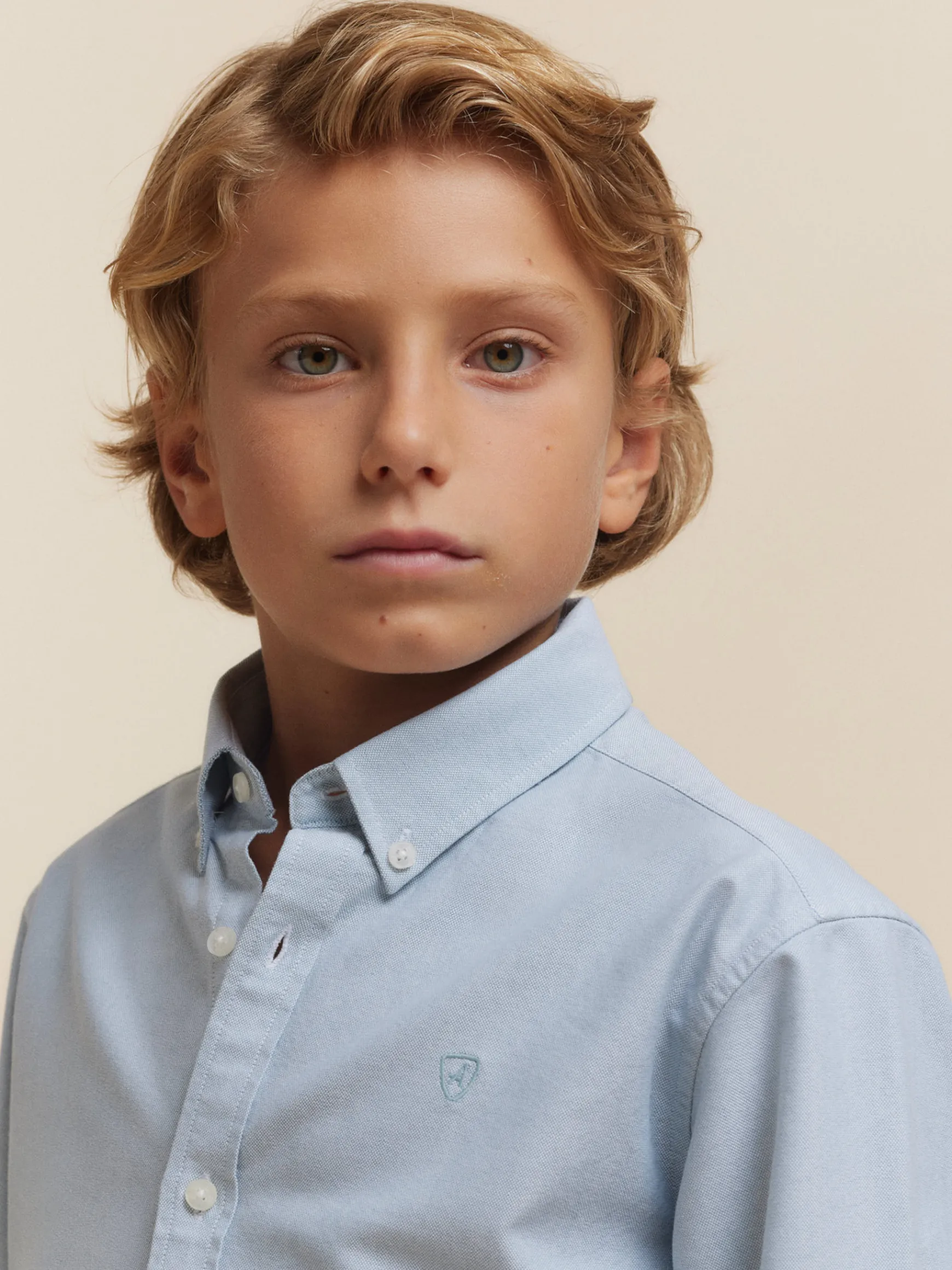 CAMISA OXFORD SOLID KIDS-Alvaro Moreno Hot