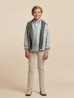 CAMISA OXFORD SOLID KIDS-Alvaro Moreno Best